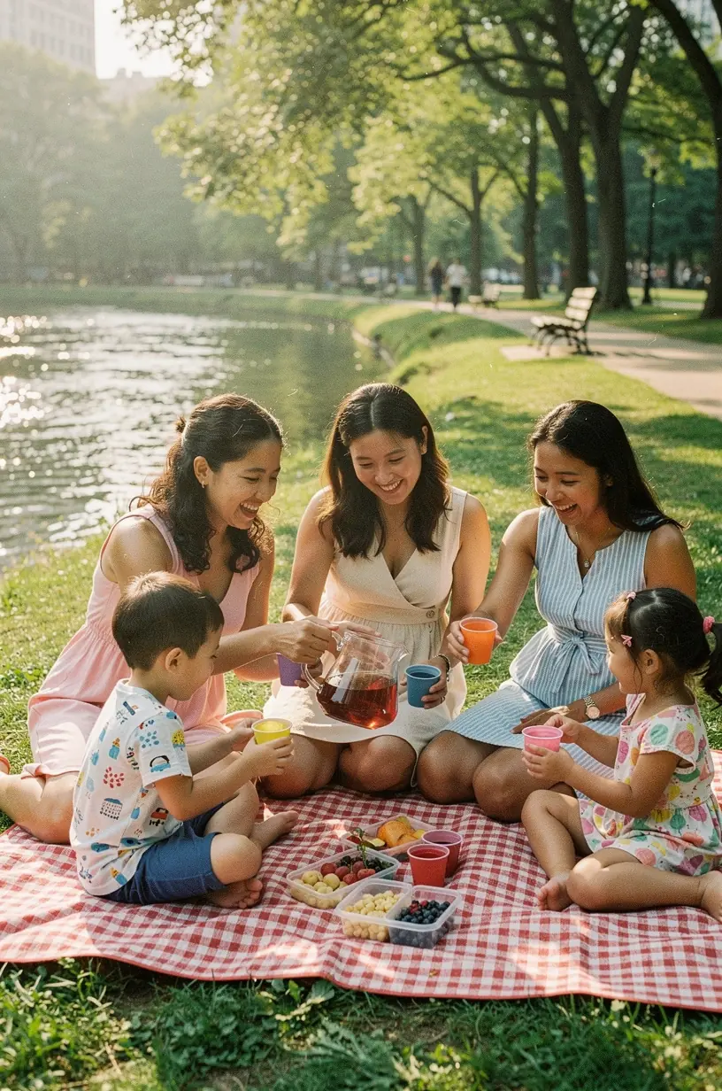 Arbatos puodelis ant stalo šalia dienos plano su sveikos rutinos žymėjimais ir natūraliais augalais, simbolizuojantys komfortą ir pusiausvyrą kasdienybėje